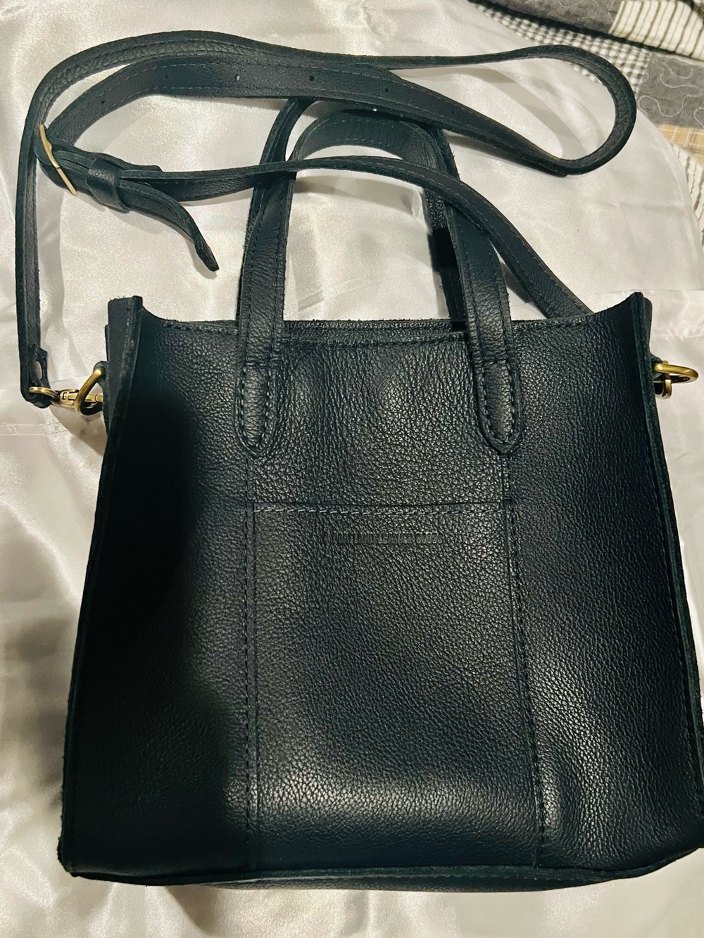 Portland Leather Almost Perfect Lola Crossbody Tote in Night Owl
